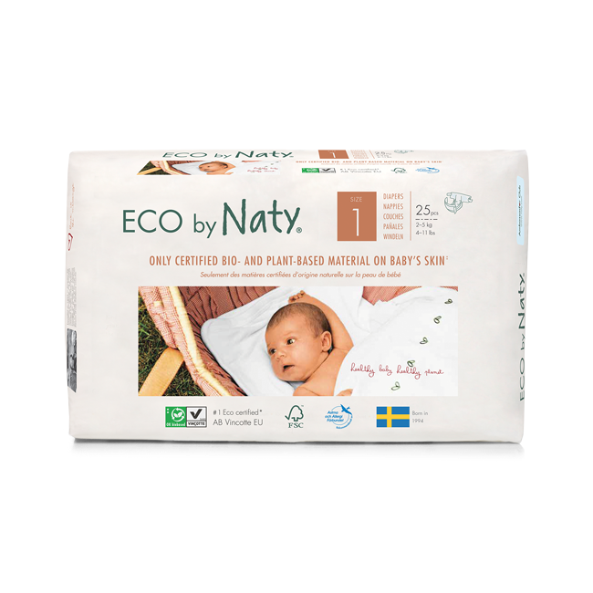 Eco by Naty newborn nappies 25pck x 4