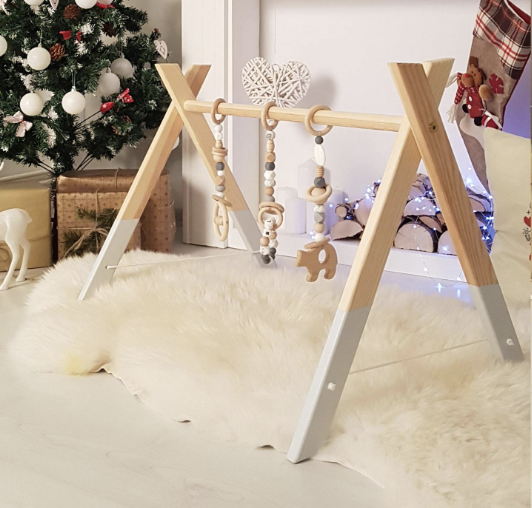 Wooden baby gym