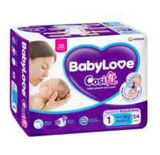 BabyLove Cosifit Newborn Nappies 54 Pack