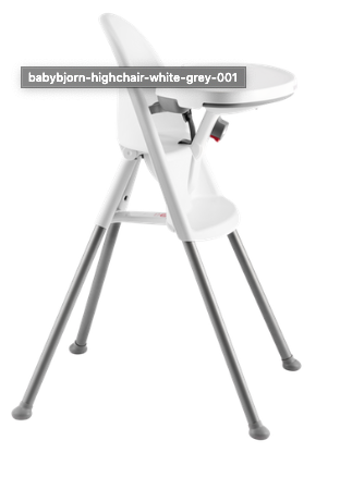 Baby Bjorne High Chair (white grey)