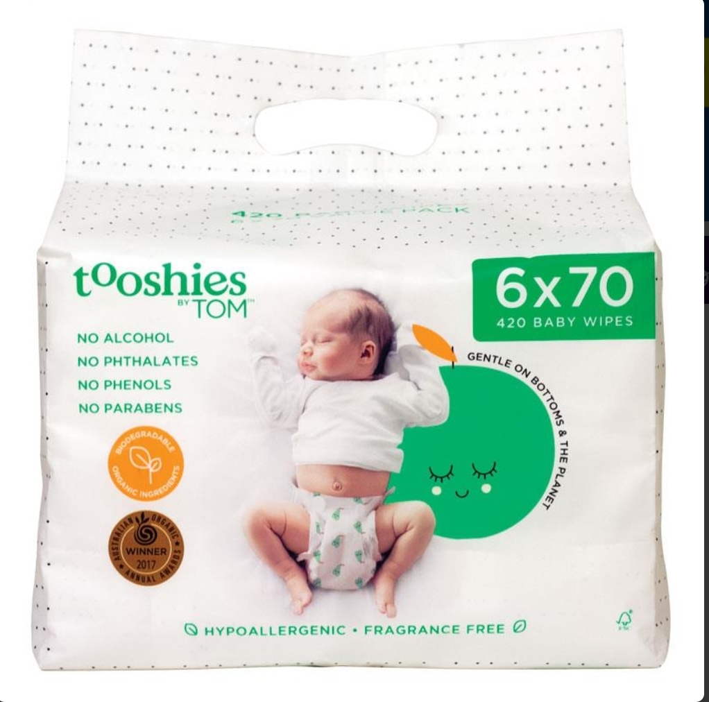 Tooshies wipes 6x70 pack