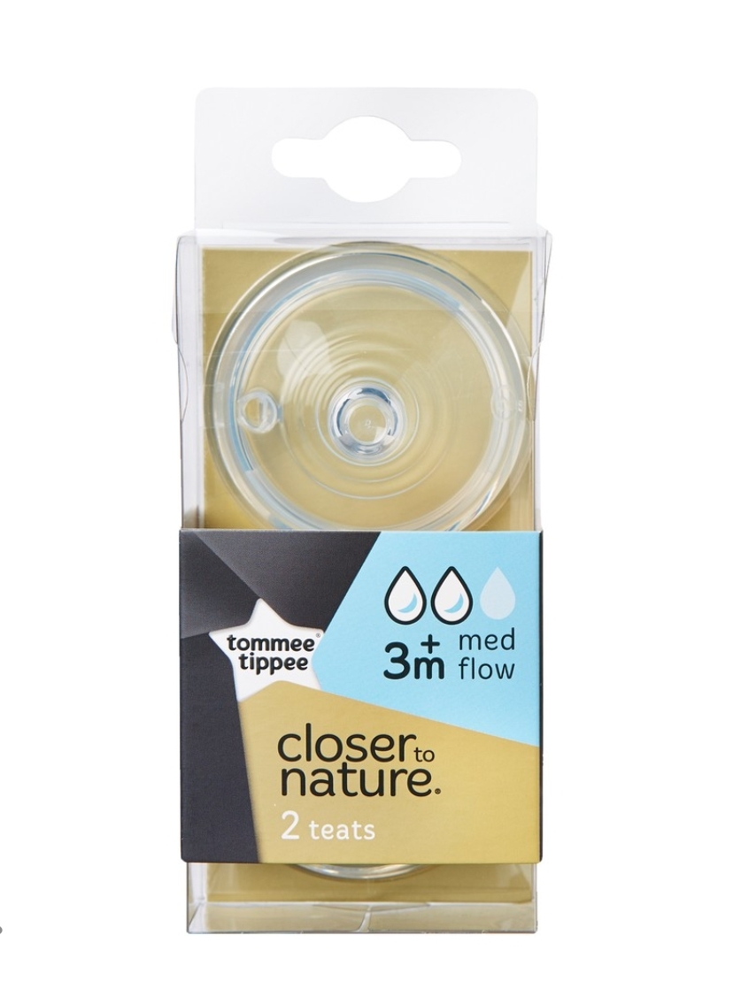 Tommee Tippee Closer to Nature medium flow teat 2 pack