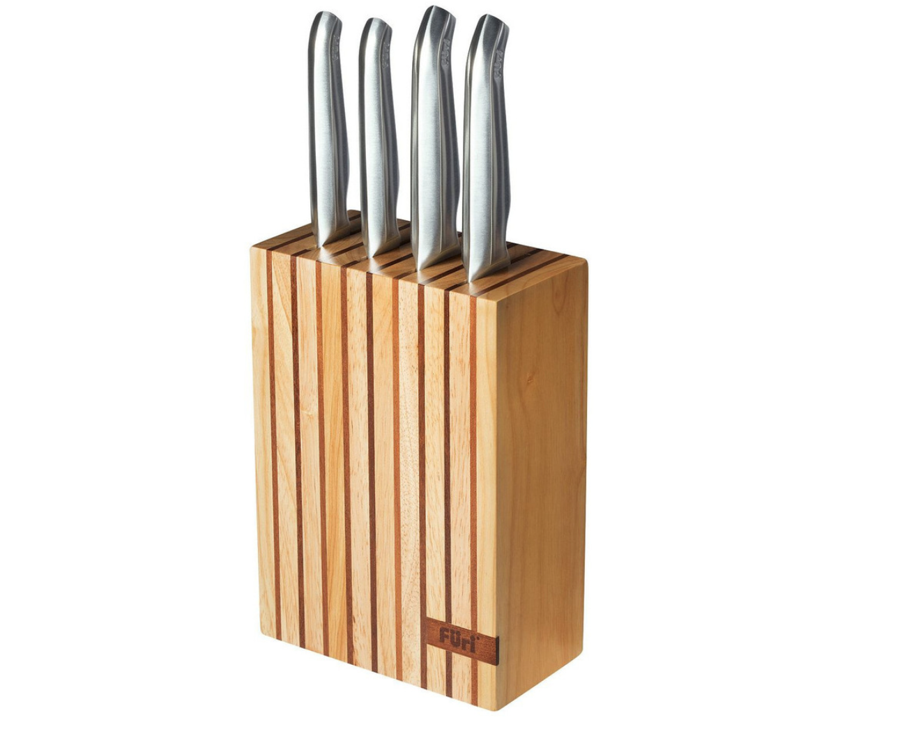 Furi pro wooden 5pc knife block set