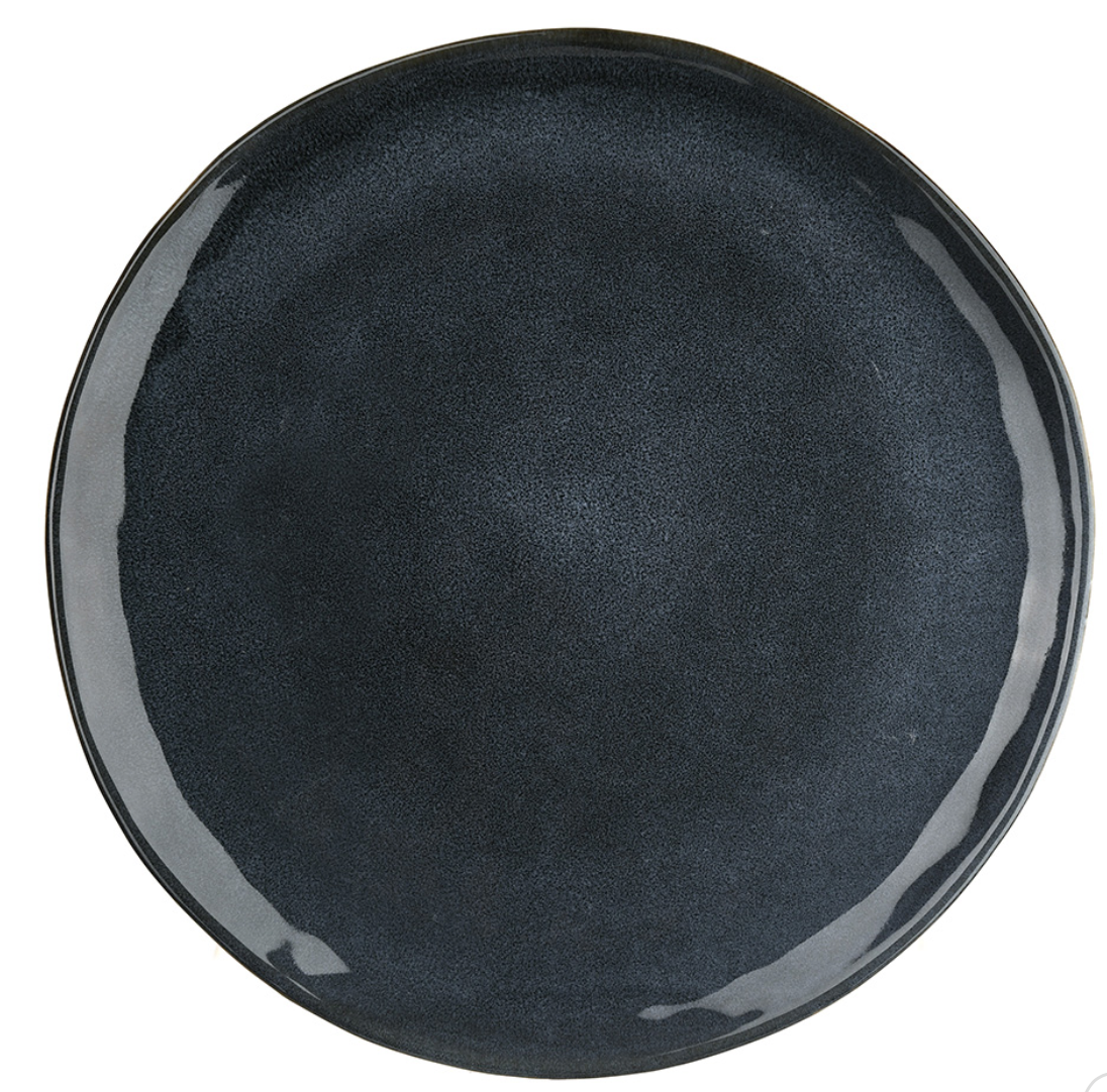 Wheel & Barrow - 6x dinner plate stoneware mediterranean blue 27.5cm