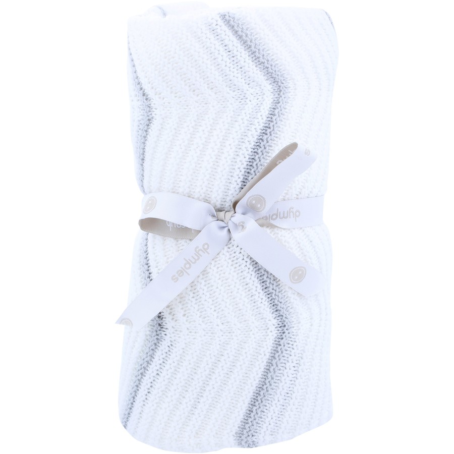 Dymples Baby Knit Pram Blanket - White