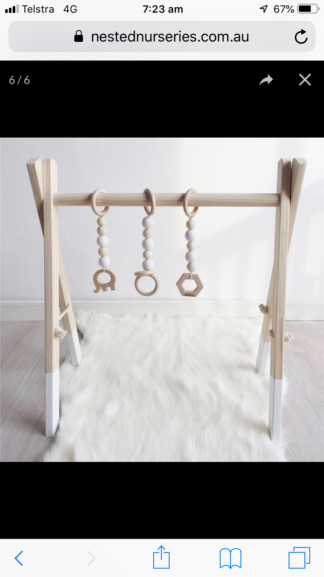 Nested Nurseries Nordic Play Gym White $120