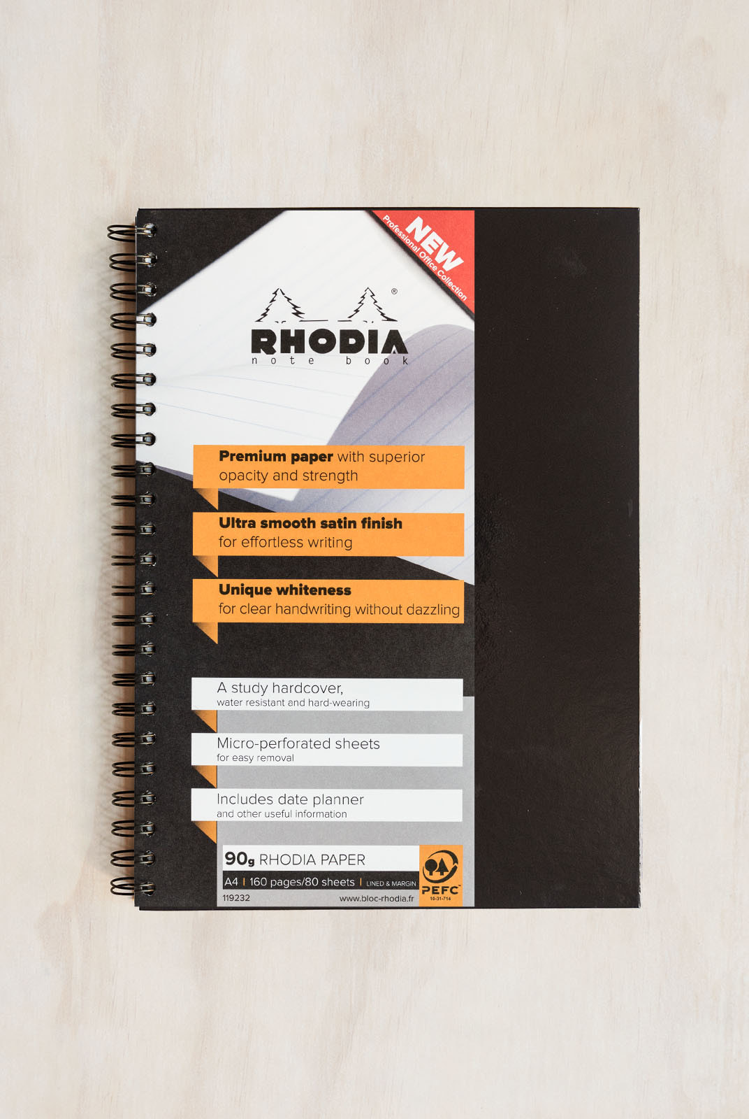 Rhodia Business Notebook Wirebound Ruled A4 in Black