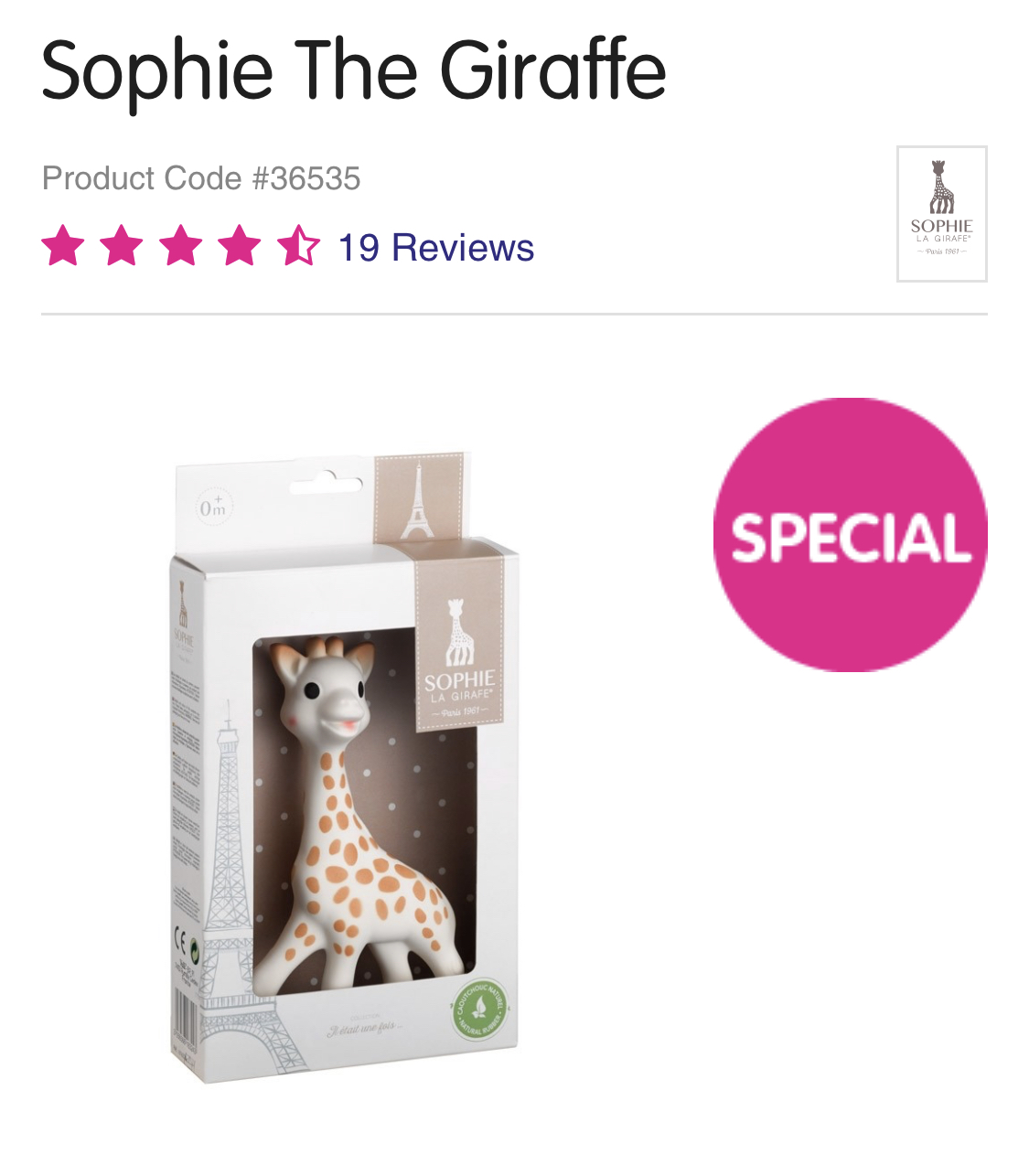 Sophie the Giraffe