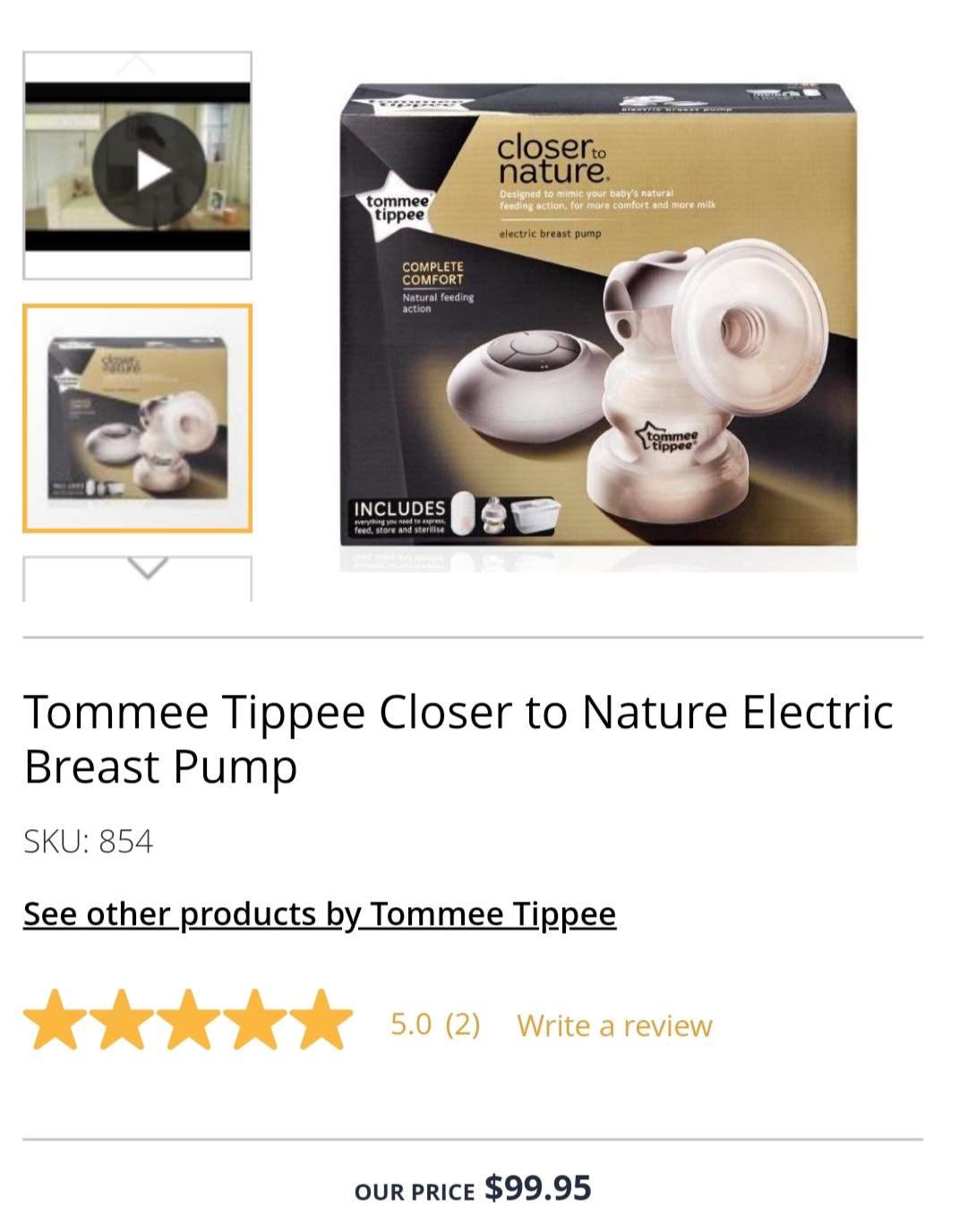 Tommee Tipee Breast Pump