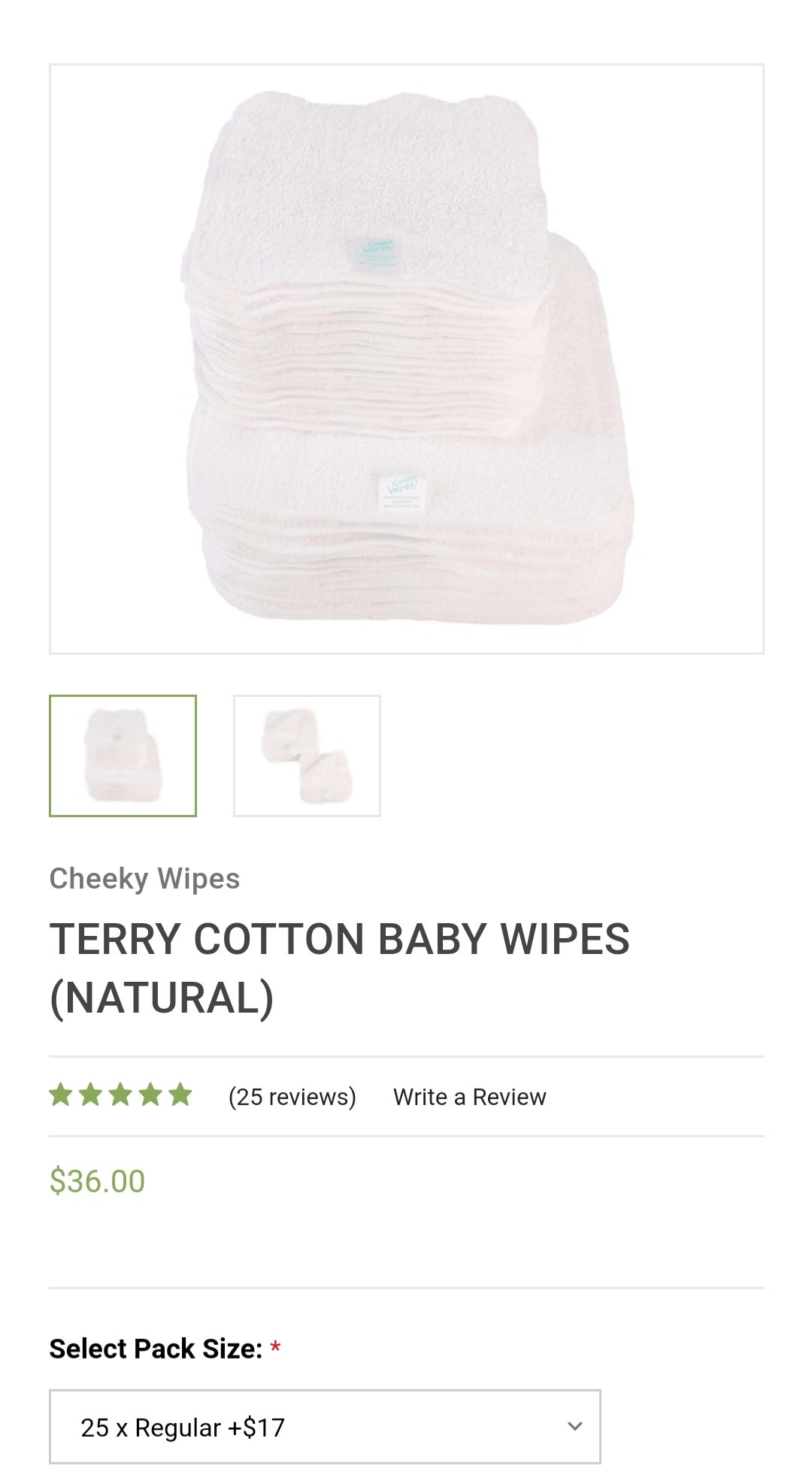 Resuable baby wipes