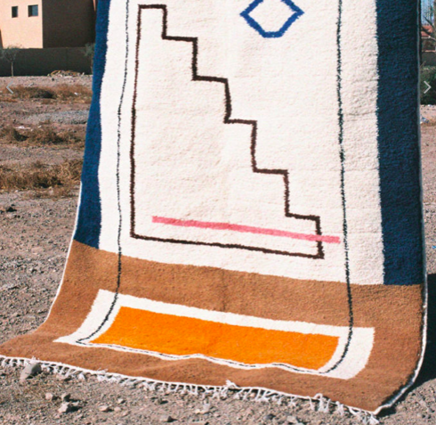 100% wool Moroccan rug