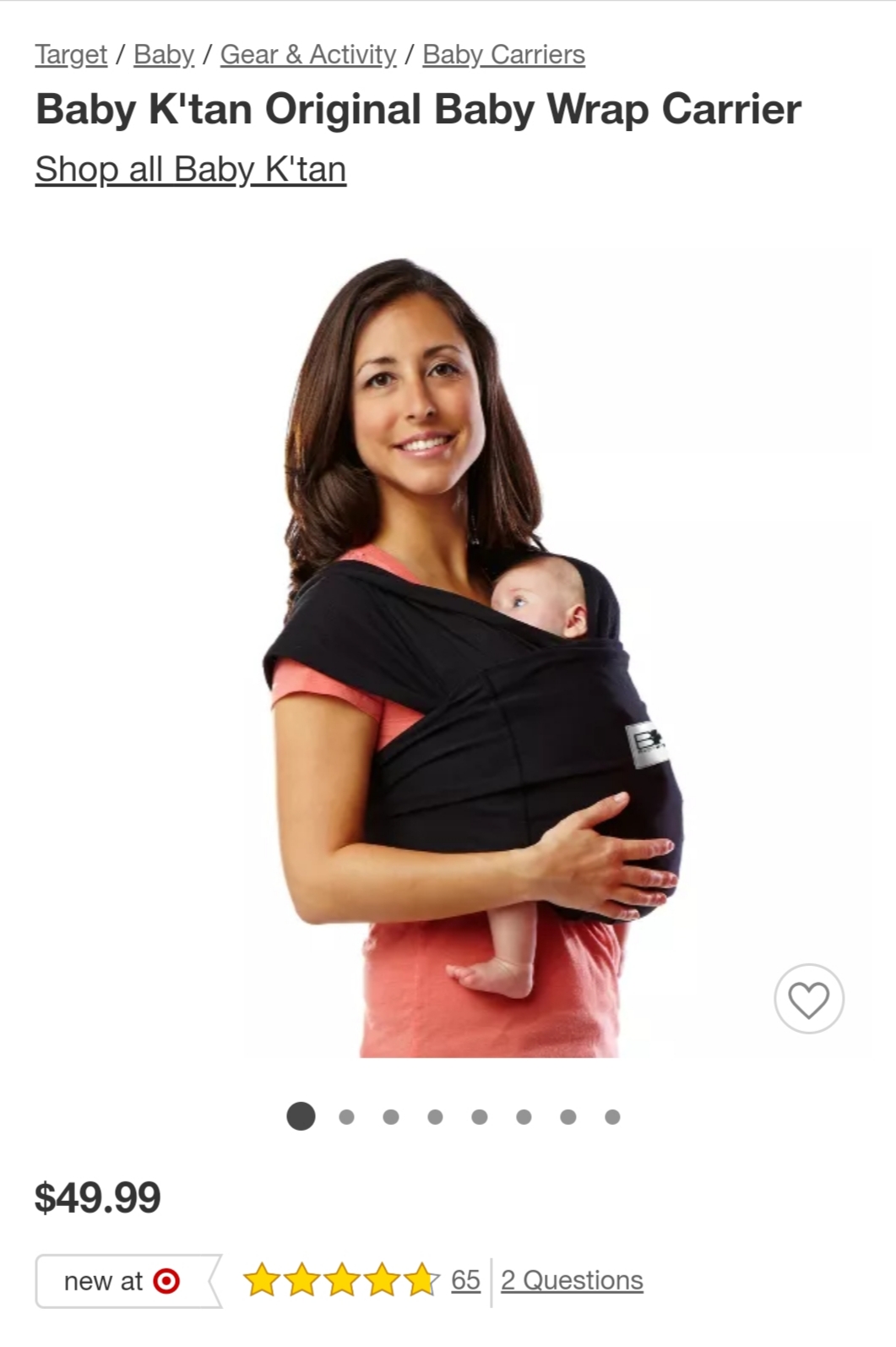 Baby K'tan Orginal Baby Wrap Carrier