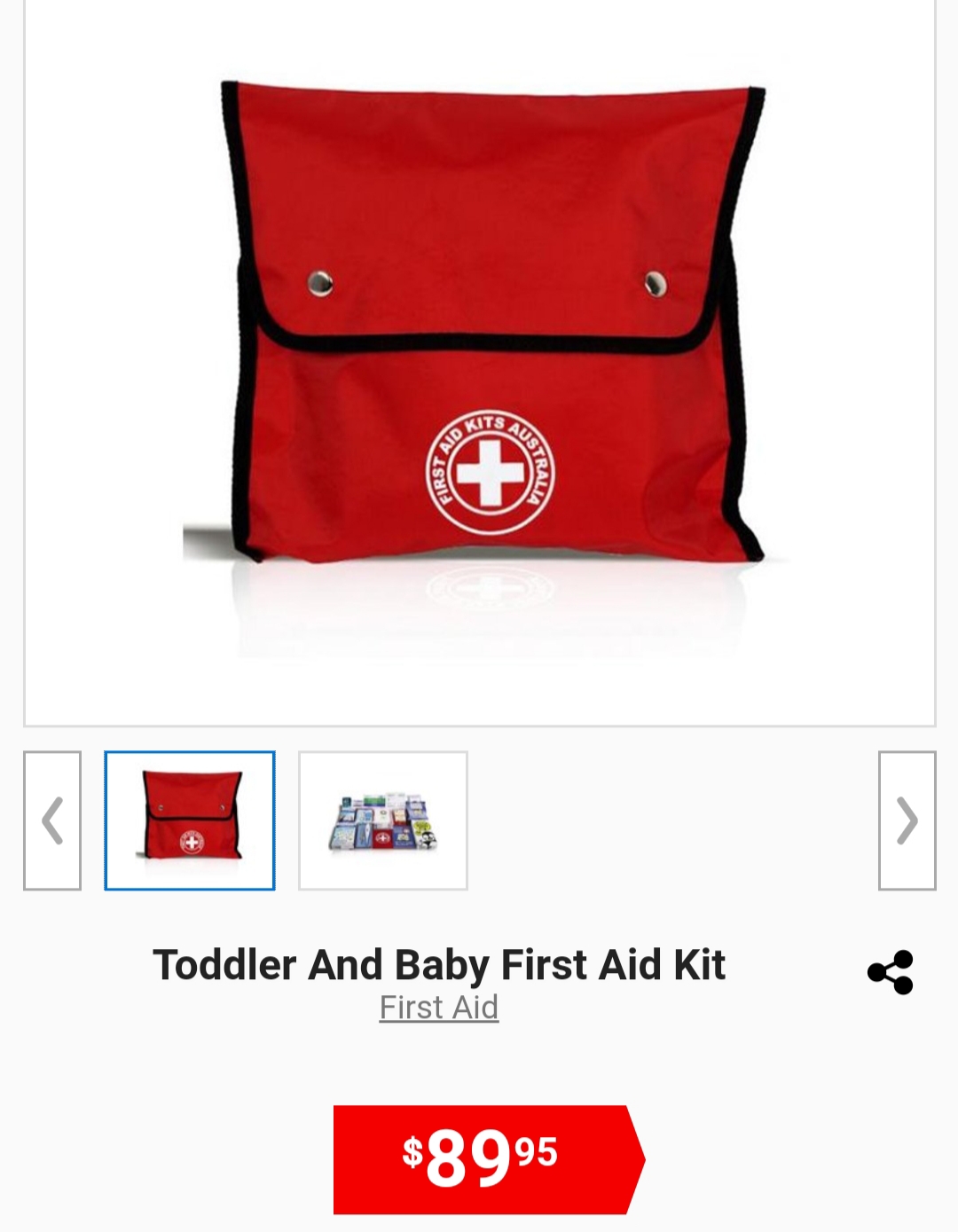 Toddler and baby first aid kit