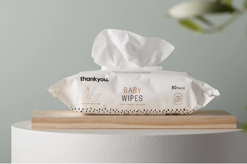 3 x Thankyou Baby wipes 80 pack