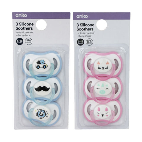 Kmart silicone soothers