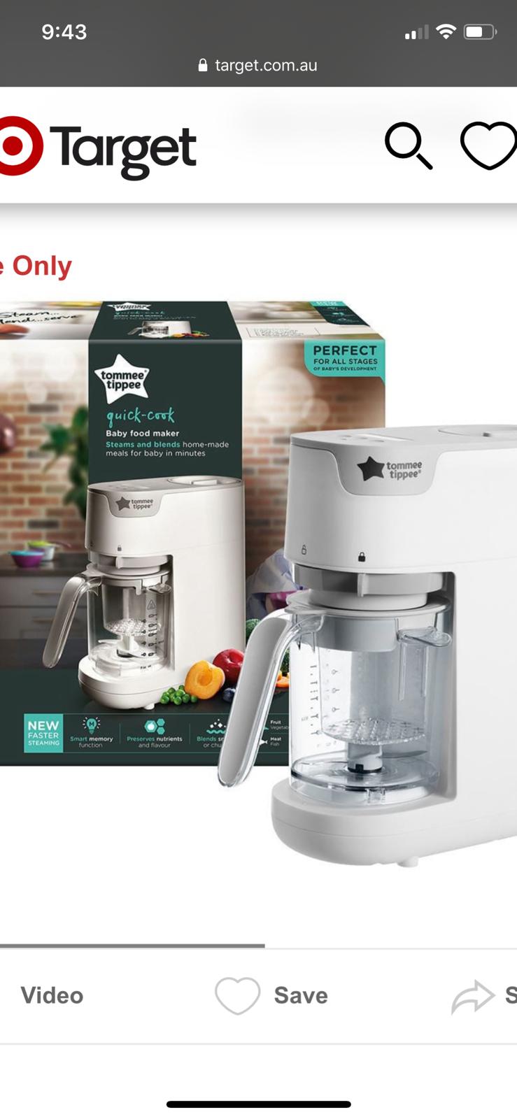 Tommee Tippee Steamer Baby Food Maker - Target