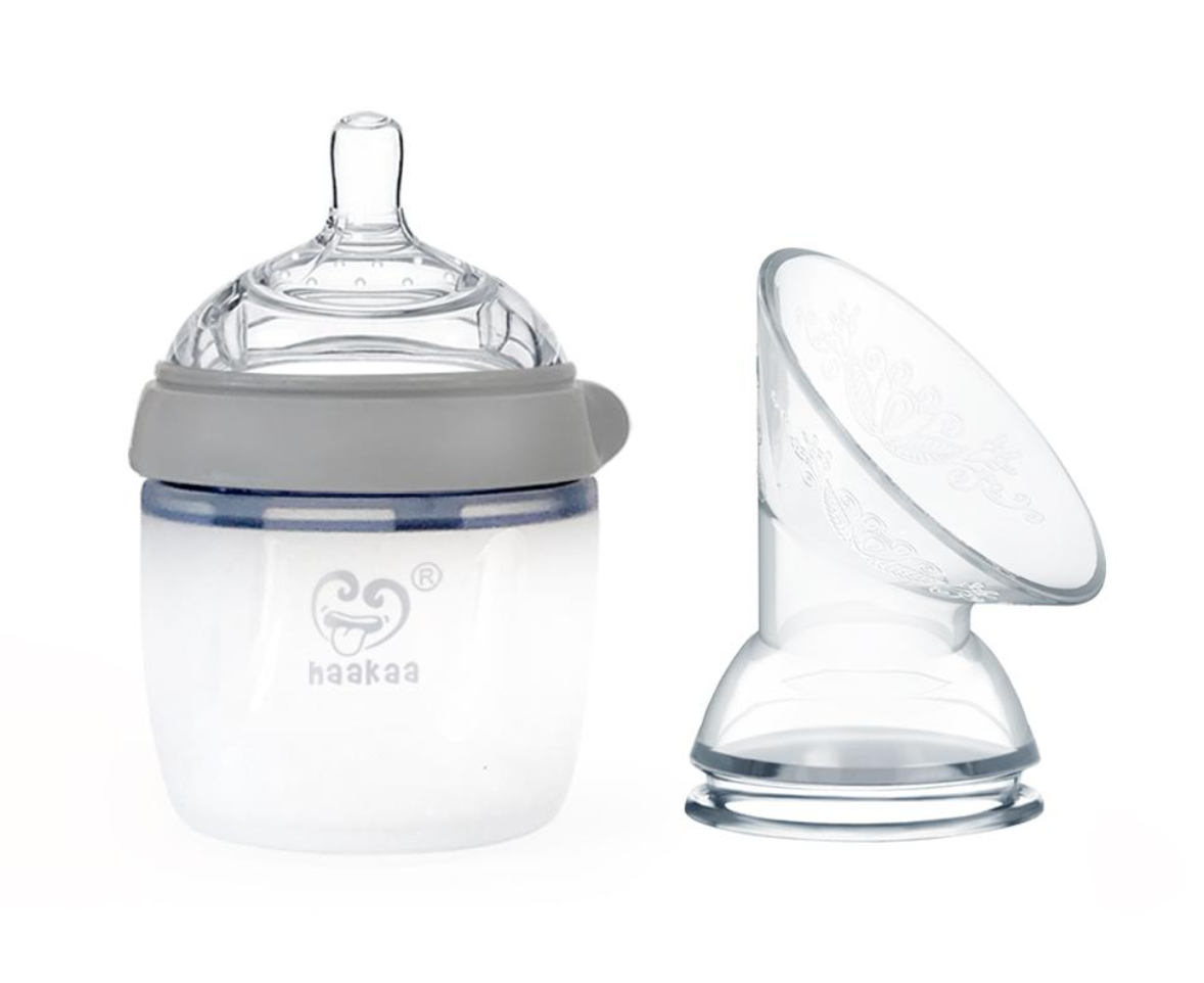 Generation 3 Silicone Baby Bottle and Pump Flange Combo