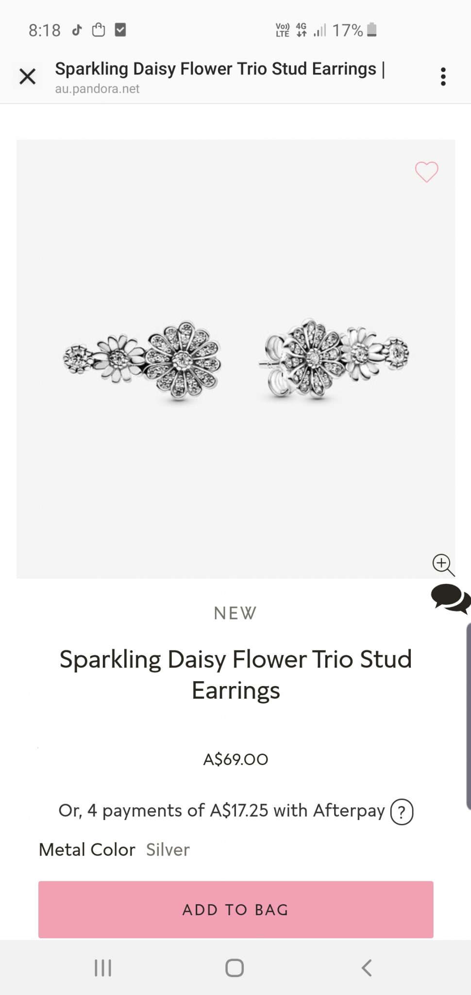 Pandora earrings