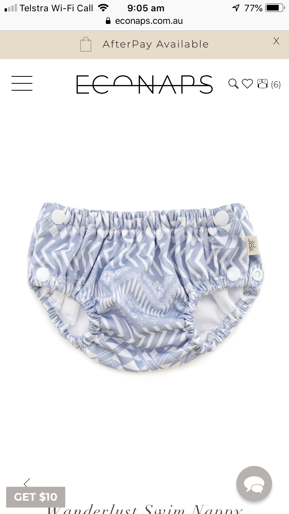 EcoNaps Swim Nappies $25 each