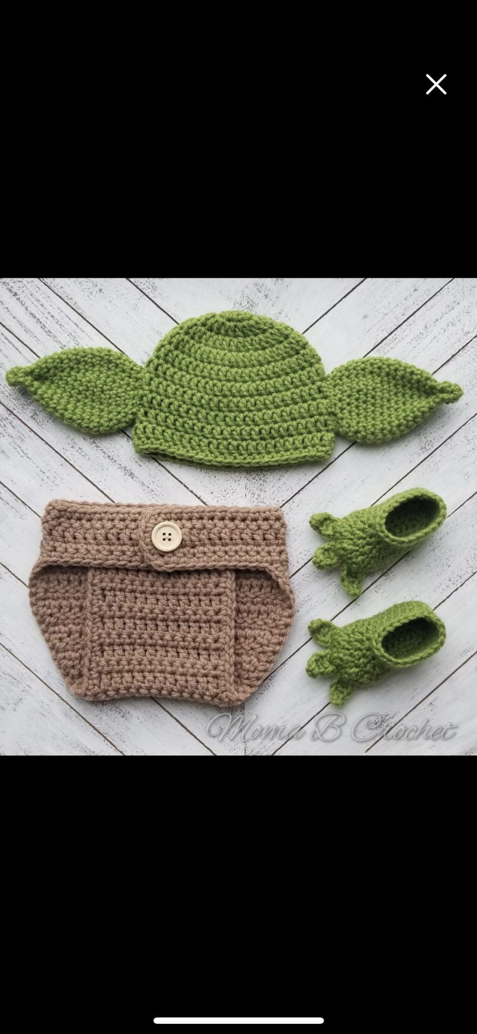 Baby Yoda crochet set
