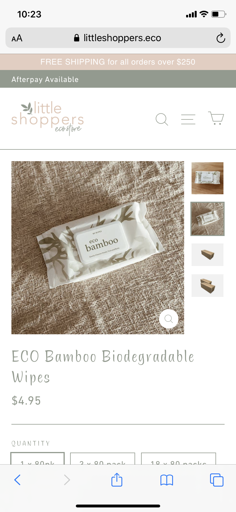 ECO bamboo wipes