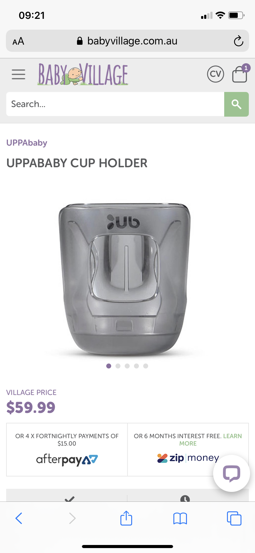 Uppababy cup holder