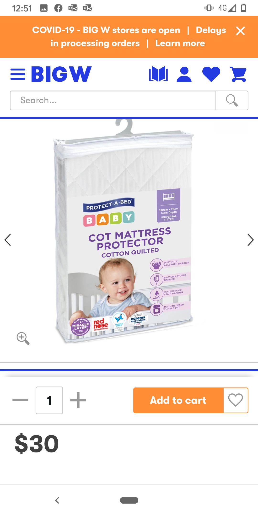 Cot mattress protector