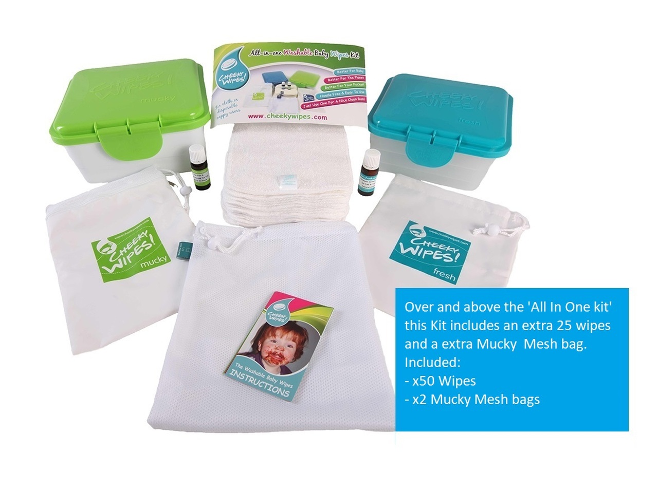 Cheeky Wipes - Full time Baby Wipes Kit