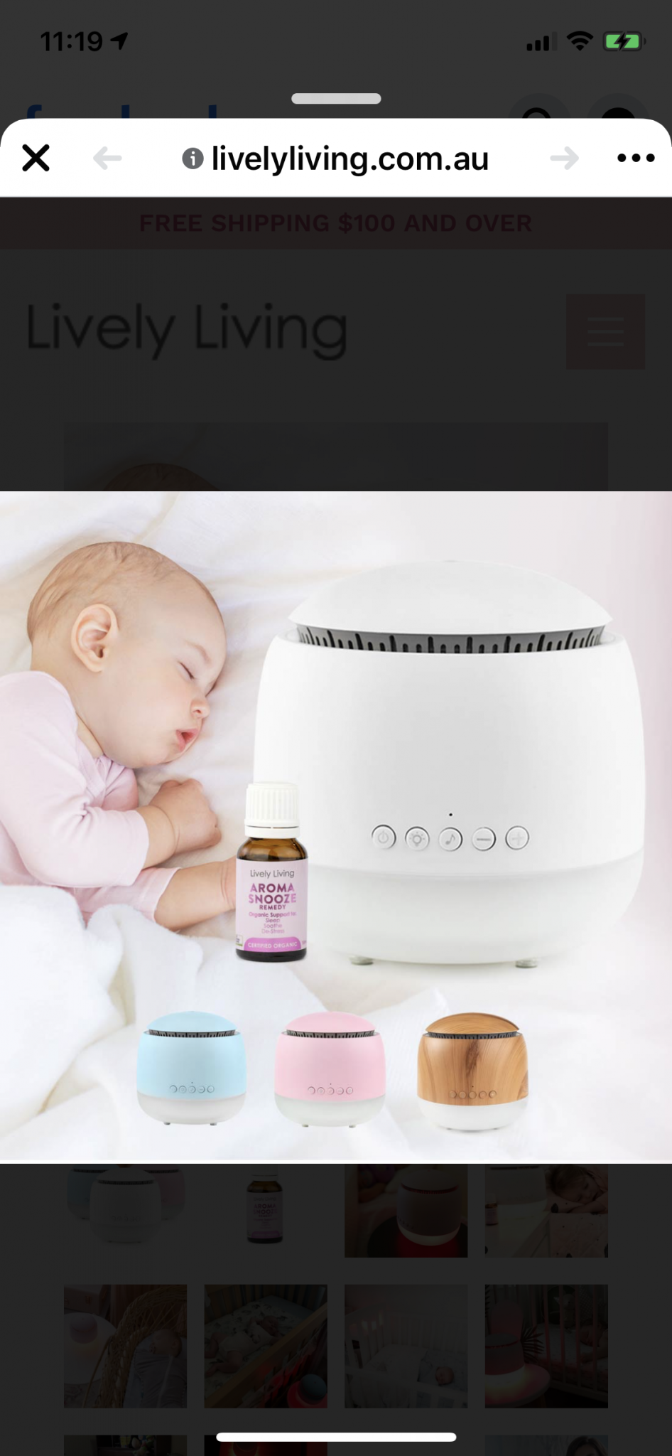 AROMA-SNOOZE SLEEP AID VAPORISER + SNOOZE ORGANIC OIL