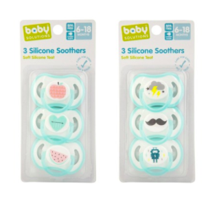 3 Silicone Soothers - Assorted