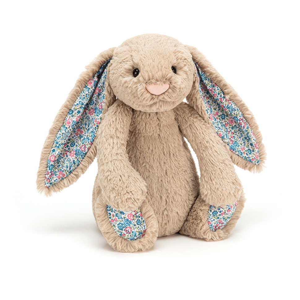 Blossom Liberty Rabbit Stuffed Animal Beige