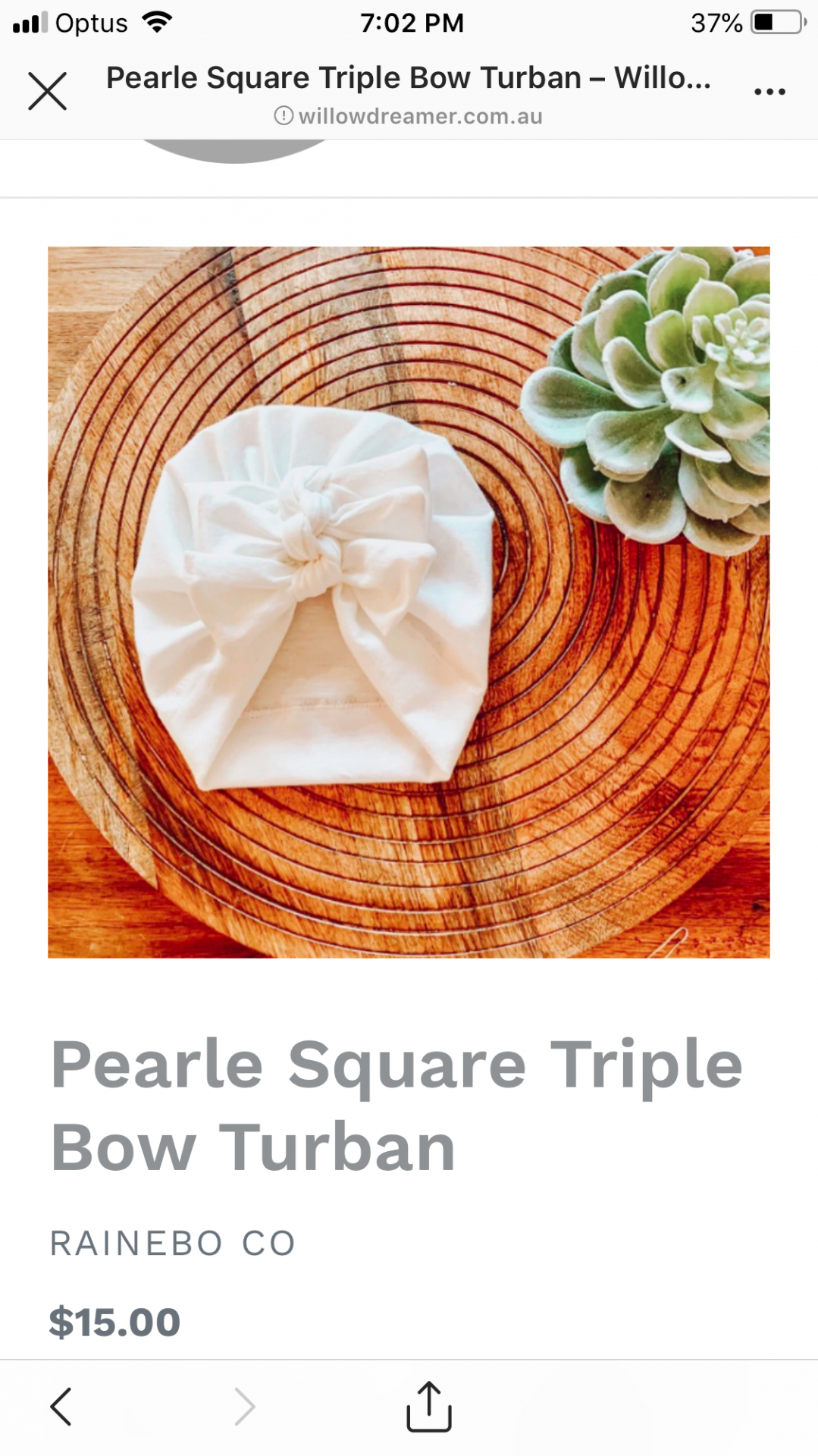 Pearle Square Triple Bow Turban