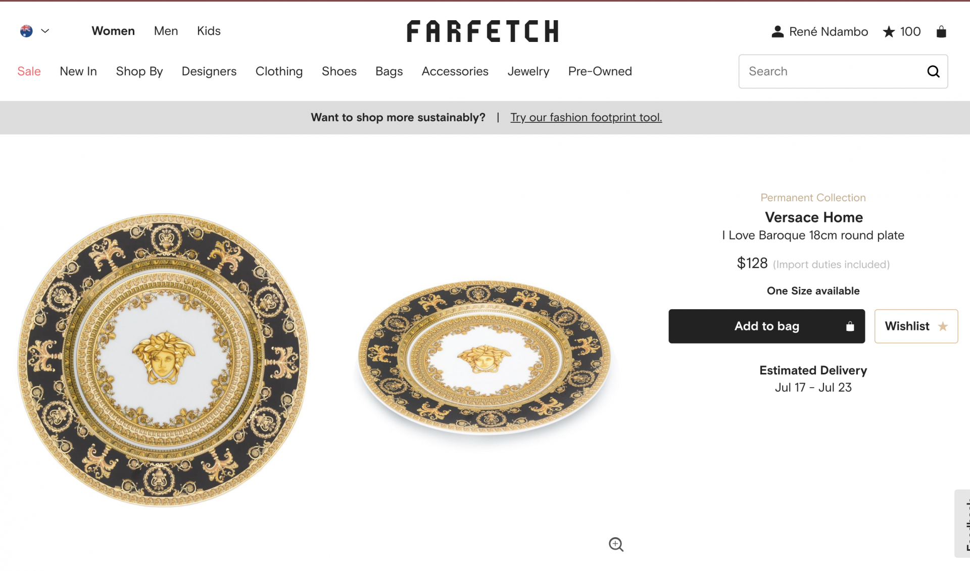 Versace plates for collecting