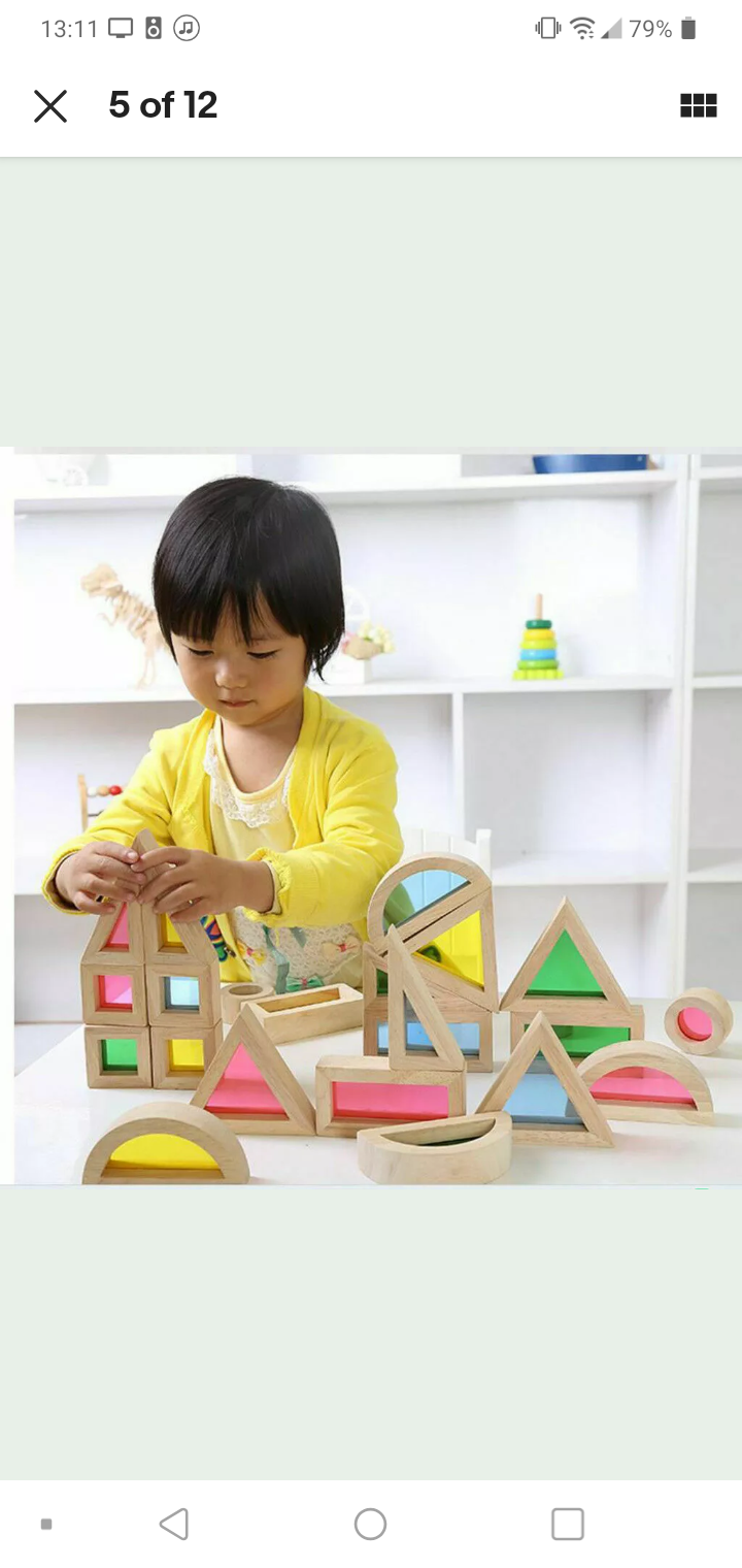 Translucent stacking blocks