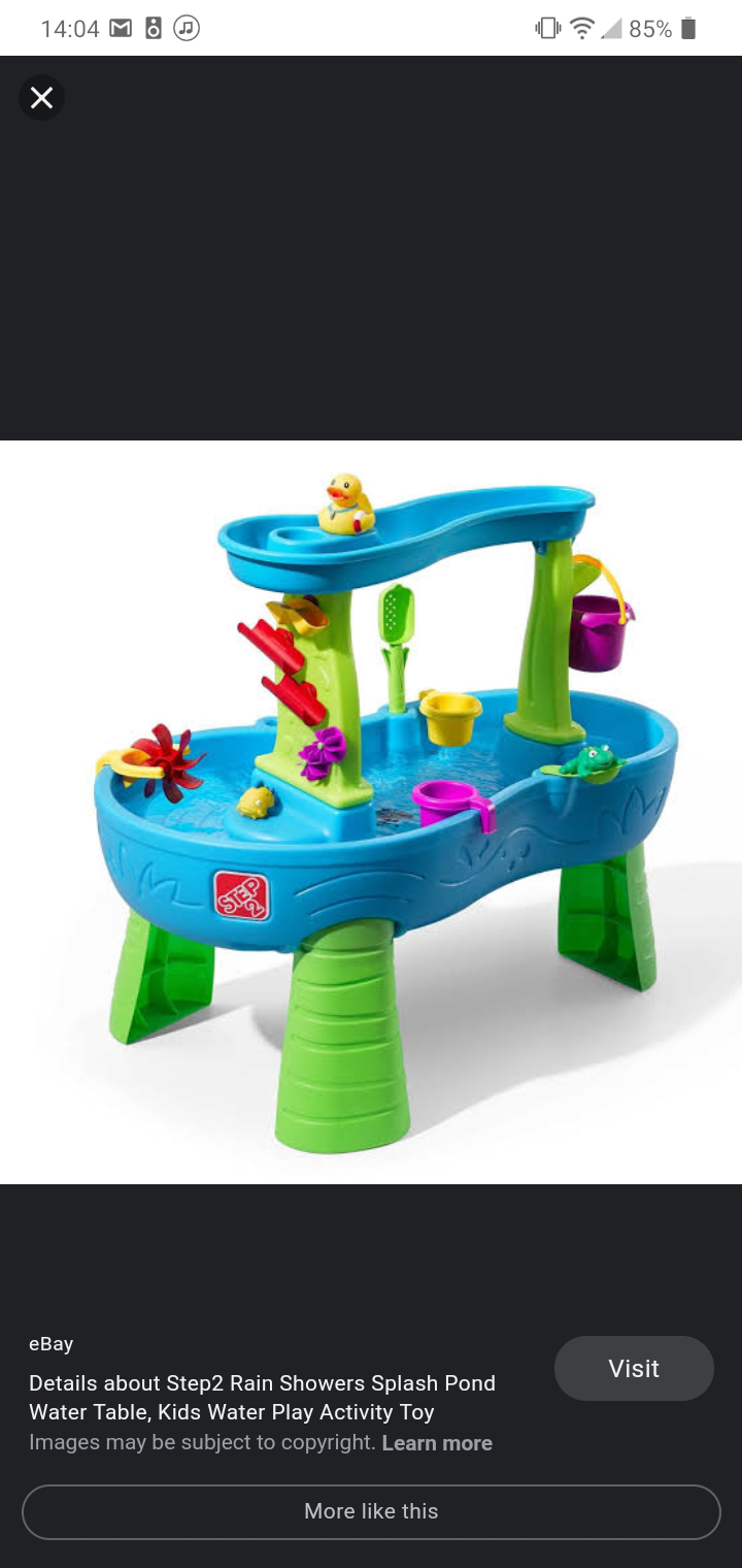 Water play table and accessories