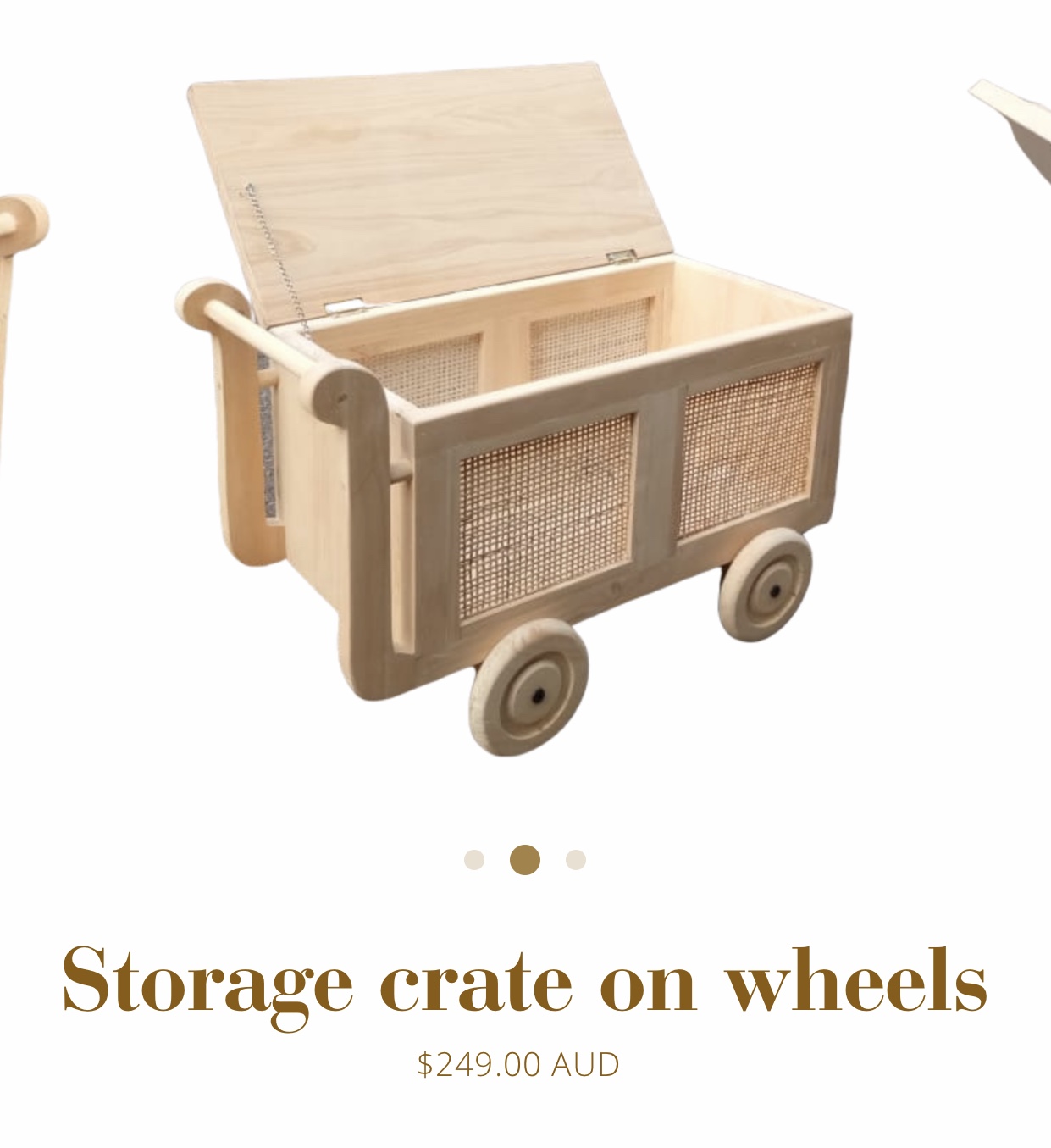 Hunter and nomad storage crate on wheels