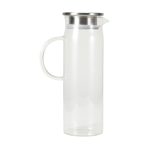 Glass Jug with Stainless Steel Lid