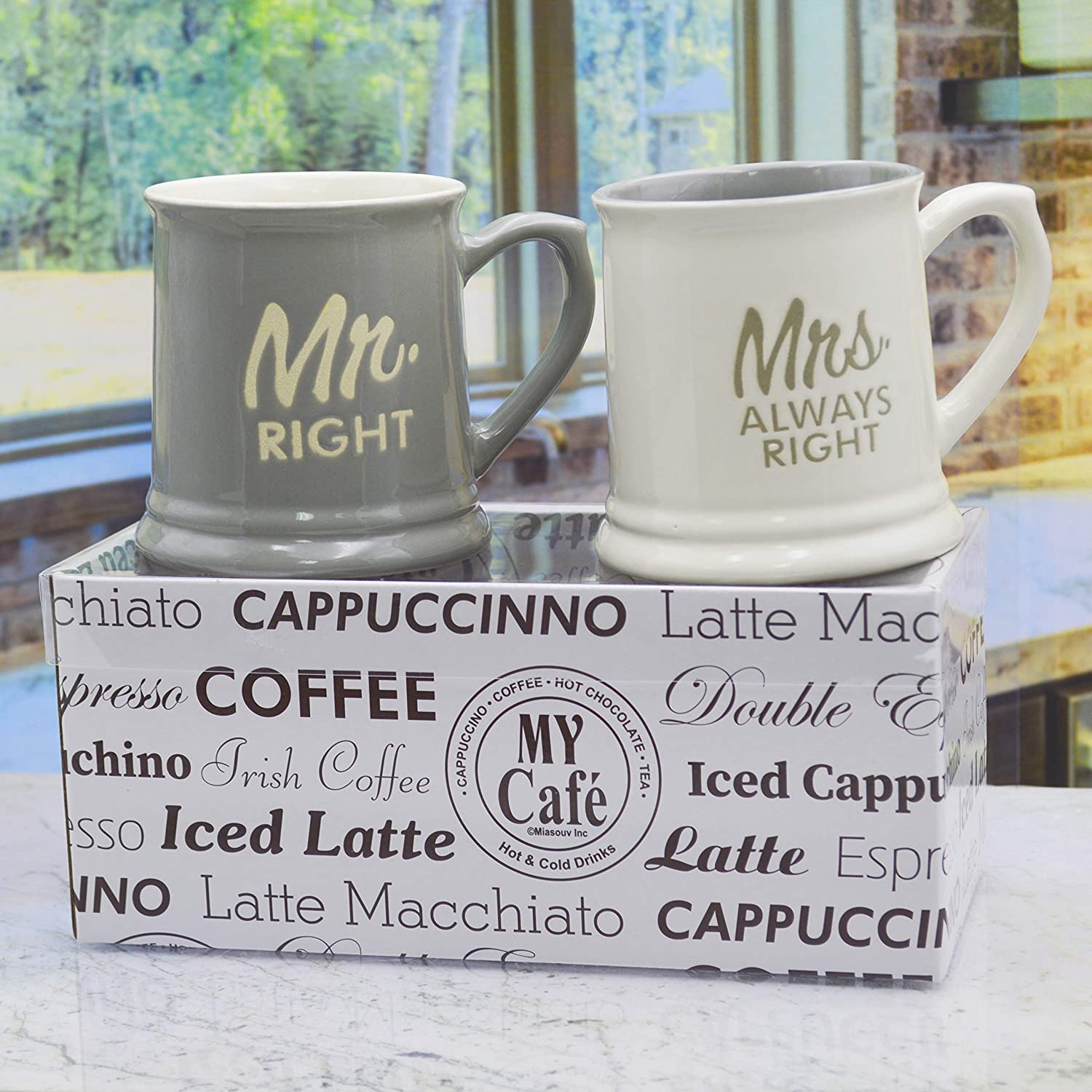 Mug - Mrs.Always Right & Mr.Right - Set of 2 Coffee Mugs Gift Boxed