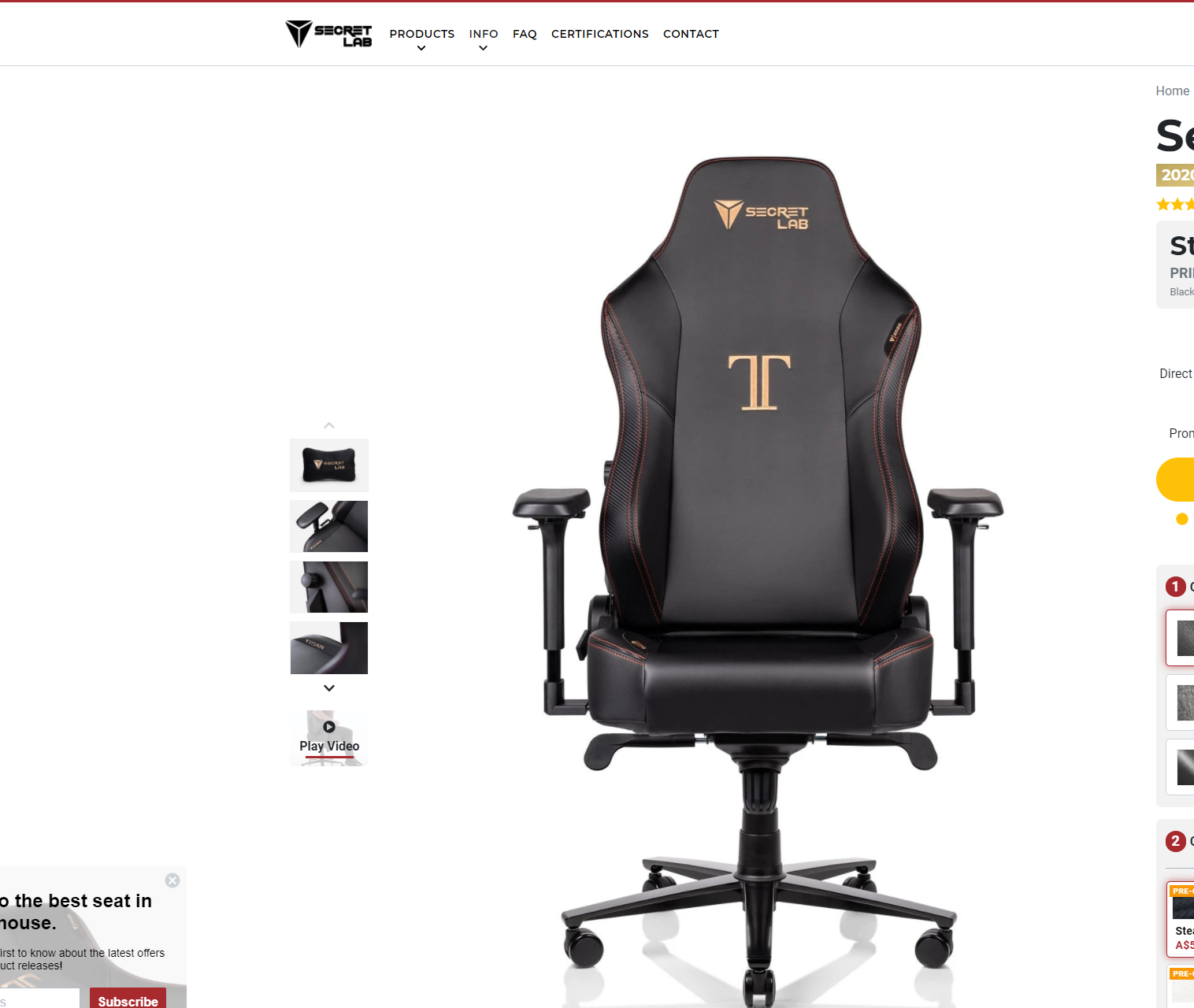 Gaming Chair (Secret Lab Titan)