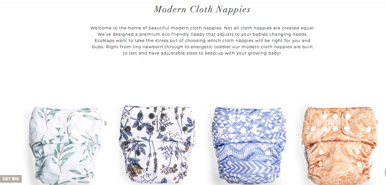 Eco naps Modern Cloth nappy