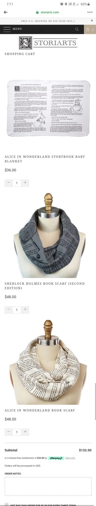 Sherlock holmes book scarf