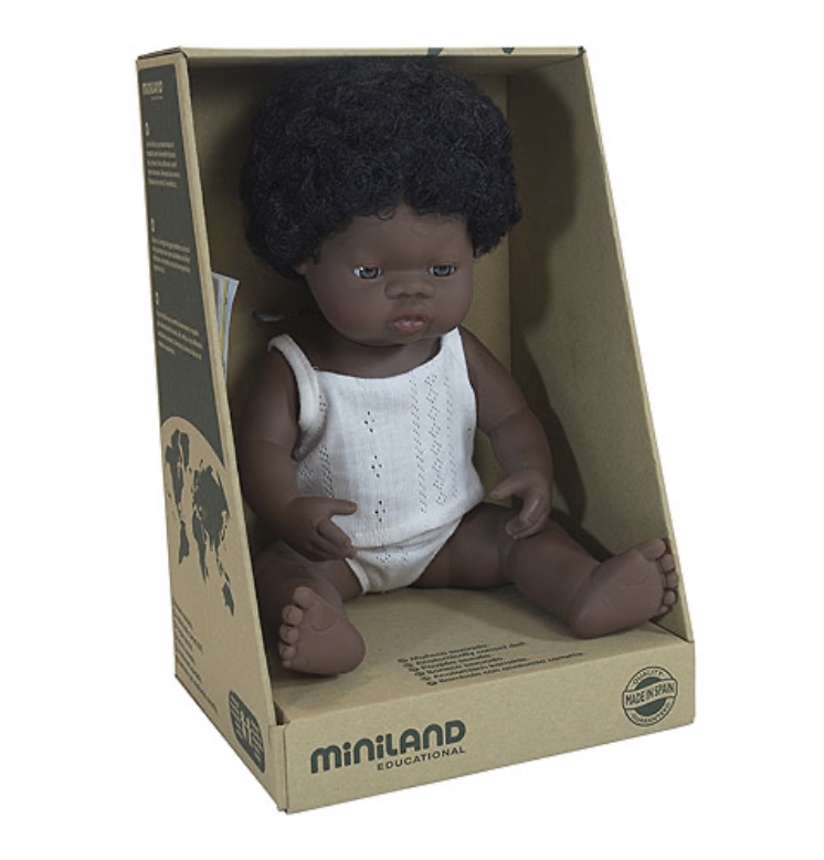 Miniland doll - 38cm, African Girl