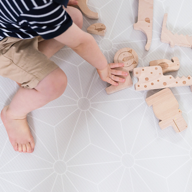 Grey Munchkin & Bear Play Mat