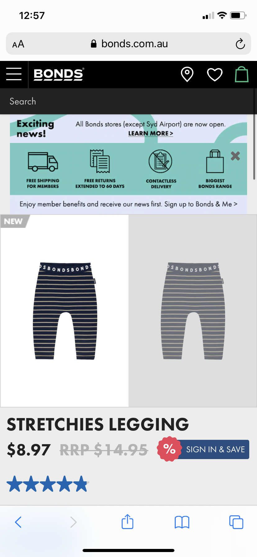Bonds stretchy leggings