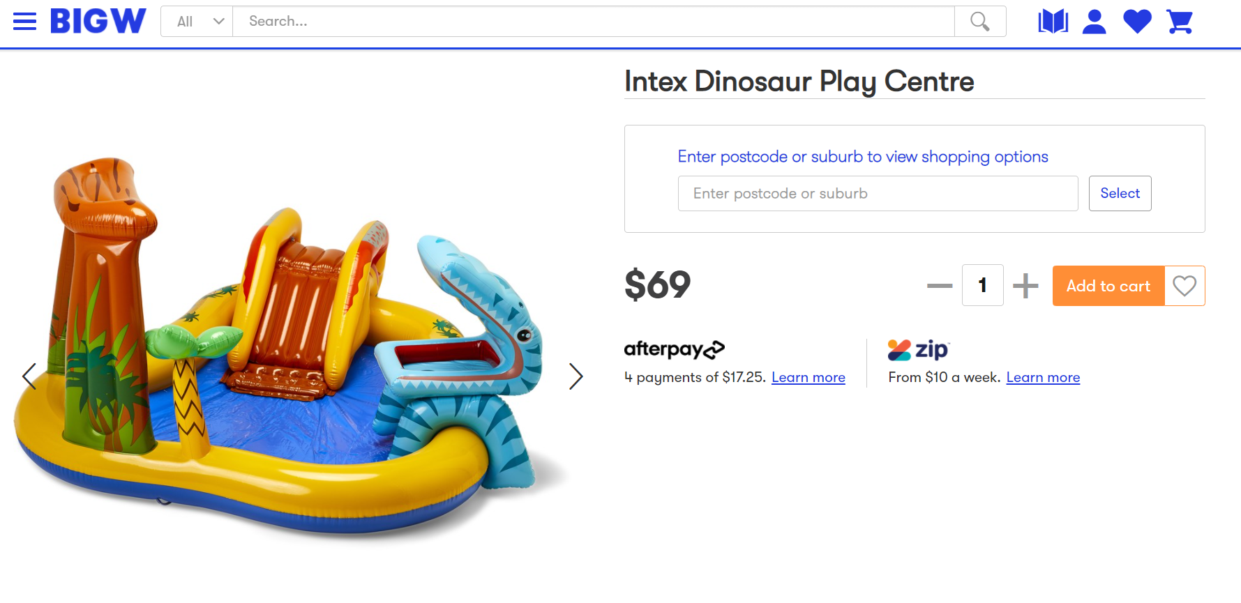 Dinosaur inflatable water play
