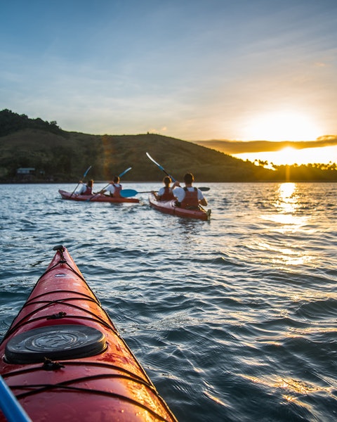 Sea kayak sunset paddle