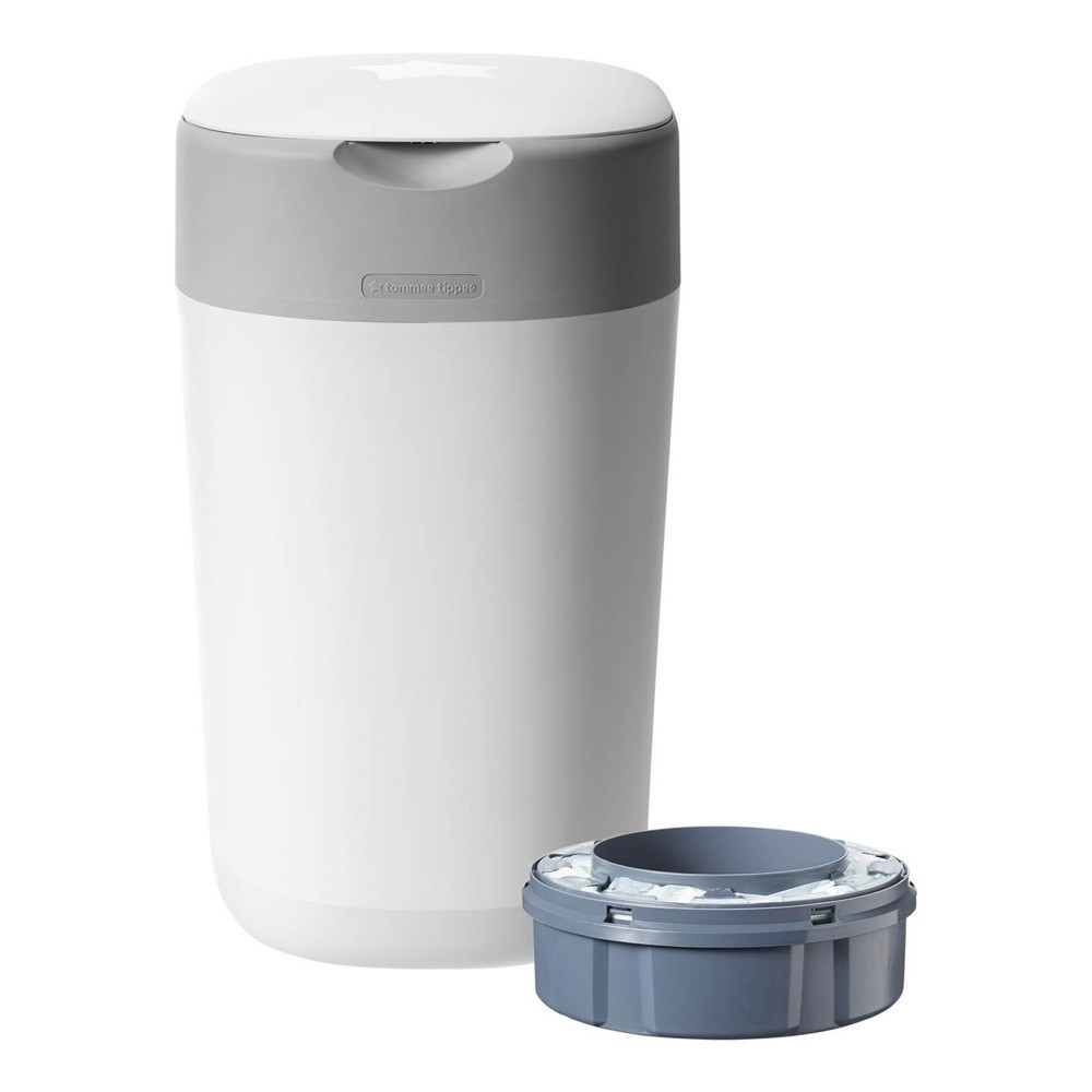 Tommee Tippee Twist & Click Nappy Disposal Unit - Cotton White