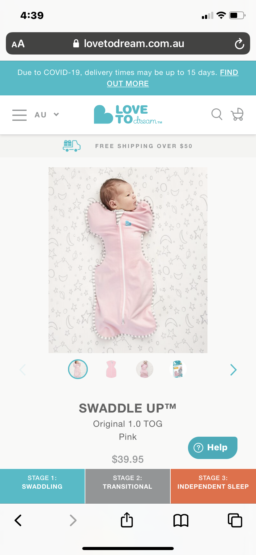 Love to dream swaddle