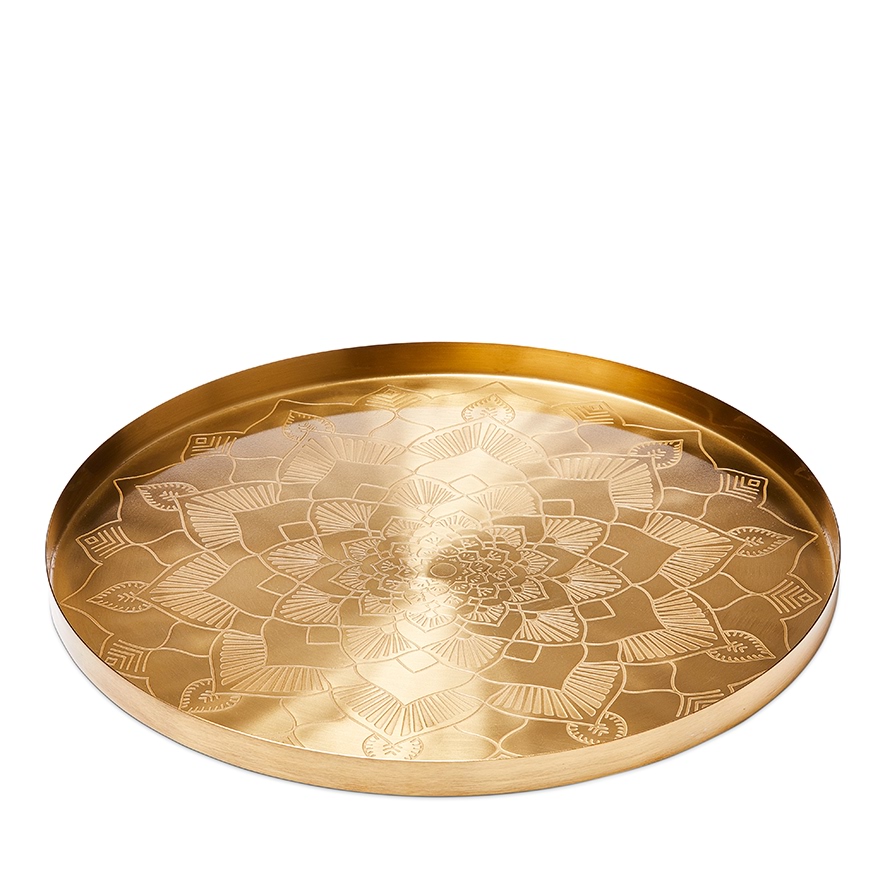Home Republic Decorative Gold Metal Tray
