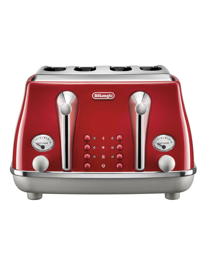 Delonghi Icona Capitals Tokyo 4 Slice Toaster Red CTOC4003R